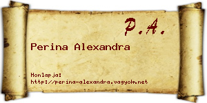 Perina Alexandra névjegykártya